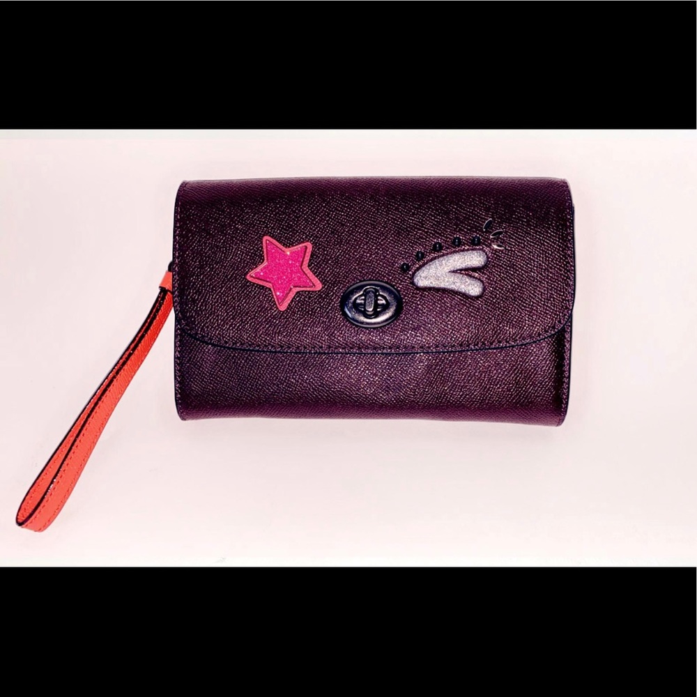 New Coach Bear Chain Crossbody Handbag Qb/oxblood - Picture 13 of 16